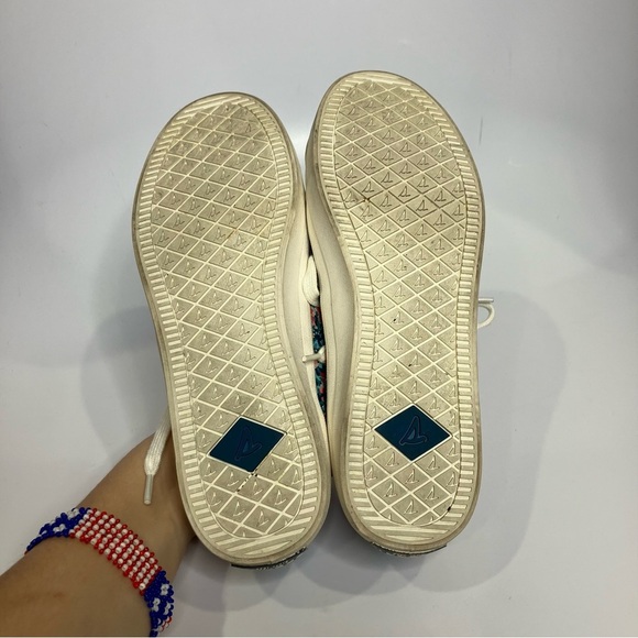 Sperry Crest vibe Liberty print sneakers women’s size 7 multicolor casual preppy - Picture 7 of 9